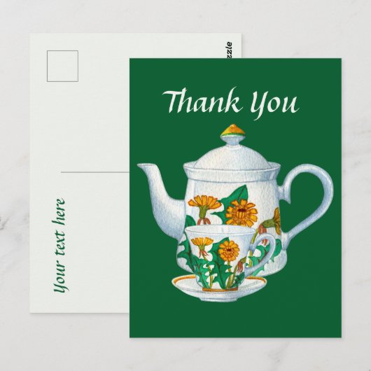 Leuk theehuis dank je  briefkaart (Voorkant / Achterkant)