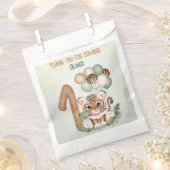 Leuk Tijger Jongen Oerwoud 1e Verjaardagsfeest Bedankzakje (Geknipt)