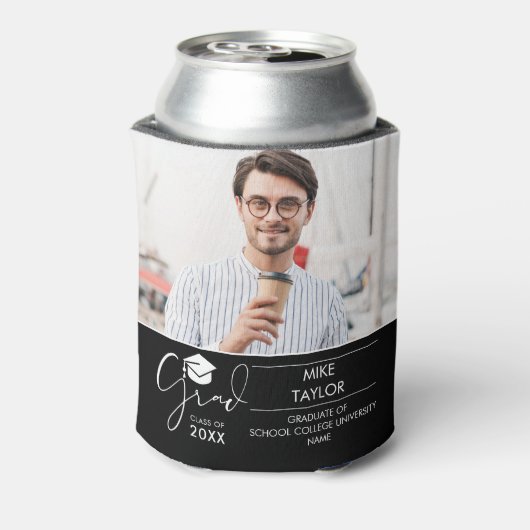 Leuk toen en nu 2 foto afstudeerfeest blikjeskoeler (Blikje Achterkant)