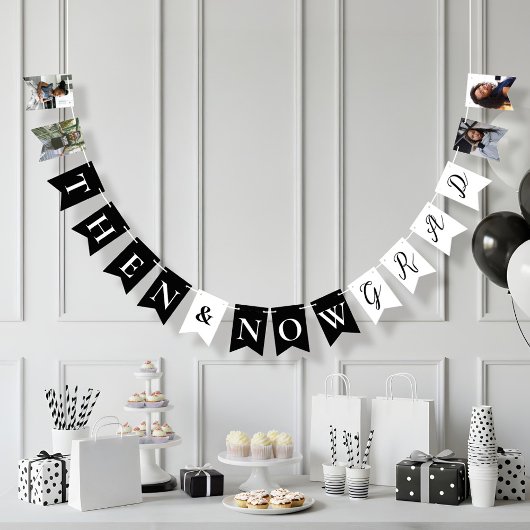 Leuk Toen & Nu Afstudeerder Fotocollage Afstudeerf Vlaggetjes