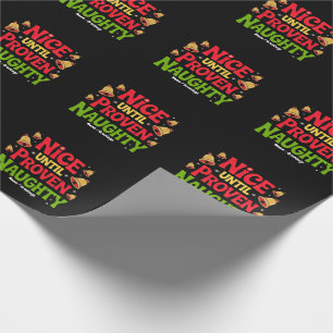 Leuk tot bewezen grappig kerstontwerp brutaal cadeaupapier