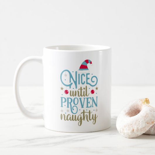 Leuk tot bewezen kerst in Naughty | Klassieke Mok (Met donut)