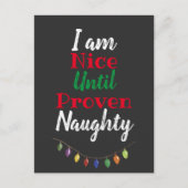 Leuk tot bewezen Naughty, grappige kerst Feestdagenkaart (Voorkant)