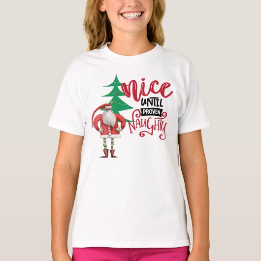 Leuk tot bewezen Naughty Santa T-shirt (Voorkant)