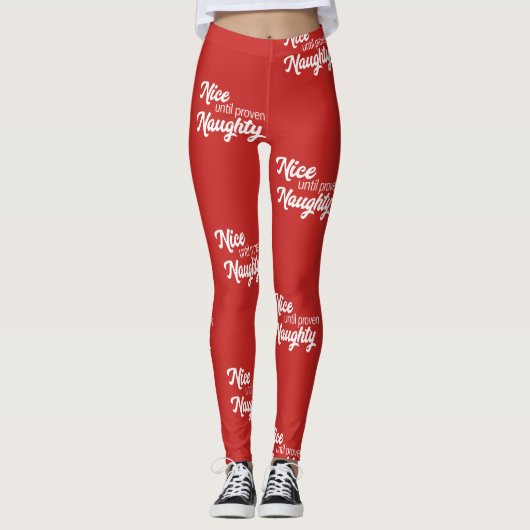 Leuk tot bewezen ondeugende Leggings (rood) (Voorkant)