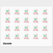 Leuk tot bewezen stout kerstcadeau ronde sticker (Vel)