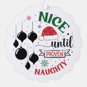 Leuk tot bewezen stoute herinnering ornament kaart (Achterkant)