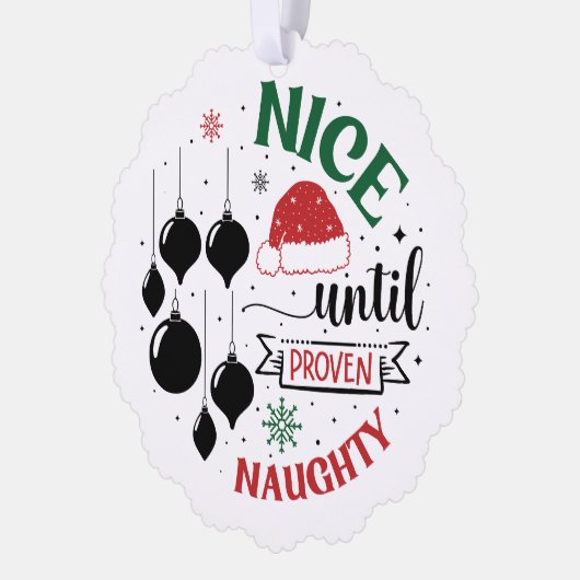 Leuk tot bewezen stoute herinnering ornament kaart (Links)