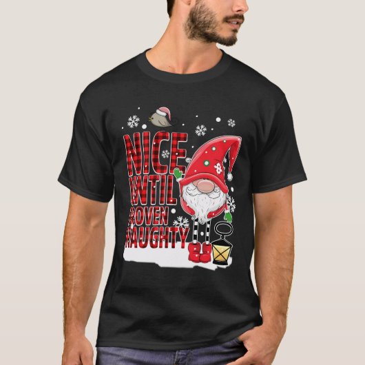 Leuk tot bewezen stoute kerstlijst kerst xma t-shirt (Voorkant)