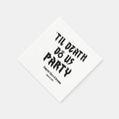 Leuk tot de dood ons scheidt feest aangepaste serv servet (Hoek)