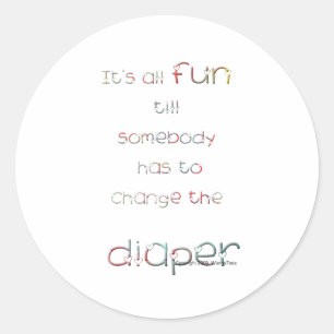 Leuk tot luierwissel ronde sticker
