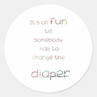 Leuk tot luierwissel ronde sticker