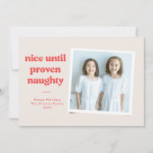 Leuk tot Stoute Fotokaart - rood Feestdagenkaart (Voorkant)