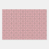 Leuk Trendy Geometrisch Roze Wit en Grijs Patroon Inpakpapier Vel (Voorkant 2)