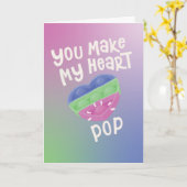 Leuk, trendy pop-it hart fidget speelgoed Valentij Kaart (Gele Bloem)