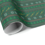 Leuk Trombone Kersttrui Patroon Cadeaupapier (Rol Hoek)