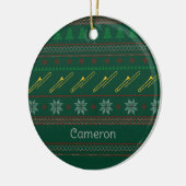 Leuk Trombone Kersttrui Patroon Custom Keramisch Ornament (Links)