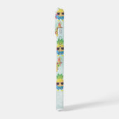 Leuk Tropisch Patroon met Eigen Naam iPhone 15 Case (Linkerkant)