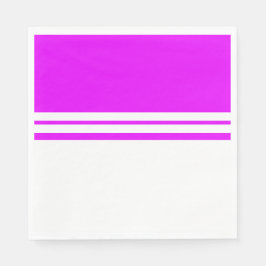 Leuk Tropisch Roze Wit Kleur Blok Racing Stripes Servet