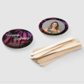 Leuk Tropisch Sunset Luau Verjaardagsfeest Handwaaier (Niet-gemonteerd)