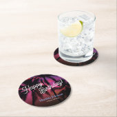 Leuk Tropisch Sunset Luau Verjaardagsfeest Ronde Kartonnen Onderzetter (Insitu)