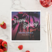 Leuk Tropisch Sunset Luau Verjaardagsfeest Servet (Insitu)