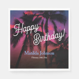 Leuk Tropisch Sunset Luau Verjaardagsfeest Servet