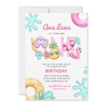 Leuk Tropisch Zomer Strand Meisje 1e Verjaardag Fo