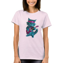 Leuk Turquoise Katten T-Shirt