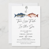 Leuk twee vissen minder in het Zee bruidsparen dou Kaart (Voorkant)