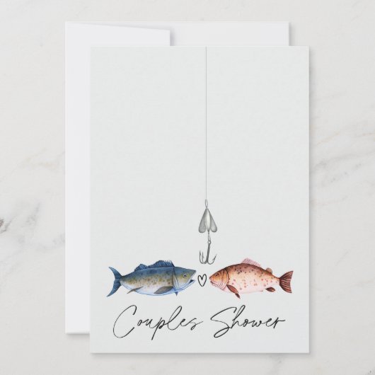 Leuk twee vissen minder in het Zee bruidsparen dou Kaart (Achterkant)