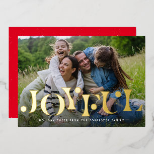 Leuk type kerstfeest, foto folie feestdagenkaart