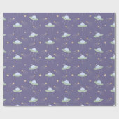 Leuk UFO Kids Verjaardagsfeest Verpakkingspapier Cadeaupapier (Vlak)