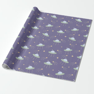 Leuk UFO Kids Verjaardagsfeest Verpakkingspapier Cadeaupapier