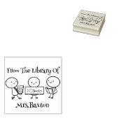 Leuk uit de bibliotheek van de leraar naam Rubber  Rubberstempel (Gestempeld)