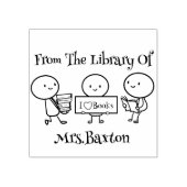 Leuk uit de bibliotheek van de leraar naam Rubber  Rubberstempel (Afrduk)