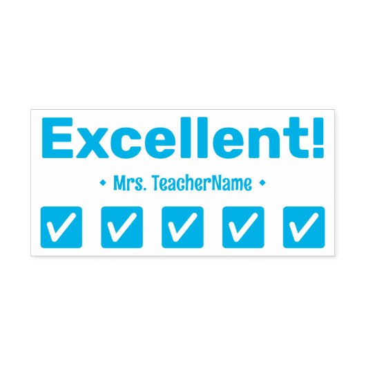 Leuk "Uitstekend!" Teacher Feedback Rubber Stamp Zelfinktende Stempel (Design)