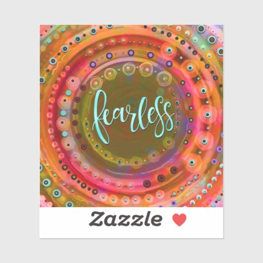Leuk Uniek Inspirerend Kleurrijk Onbevreesd Sticker (Vel)