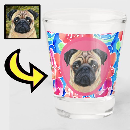 Leuk Uniek Uw Huisdier Hond Puppy Custom Foto Shot Glas