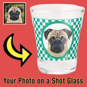 Leuk Uniek Uw Huisdier Hond Puppy Custom Foto Shot Glas
