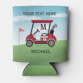 Leuk Unieke Custom Golf Cart Monogram Naam Blikjeskoeler (Voorkant)