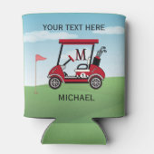 Leuk Unieke Custom Golf Cart Monogram Naam Blikjeskoeler (Achterkant)