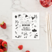Leuk Unisex Panda-Monium Kids Verjaardagsfeestje Servet (Insitu)