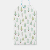 Leuk vakantieboompatroon cadeaulabel (Achterkant)