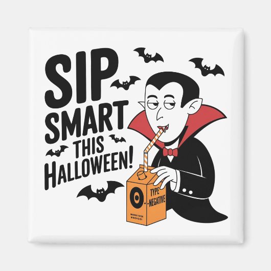 Leuk Vampier-thema Halloween ontwerp Magneet (Voorkant)