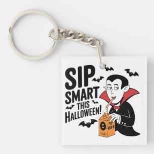 Leuk Vampier-thema Halloween ontwerp Sleutelhanger