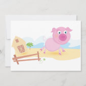 Leuk varken op Boerderij met schuur en hek Kaart (Voorkant)