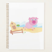 Leuk varken op Boerderij met schuur en hek Planner (Voorkant)