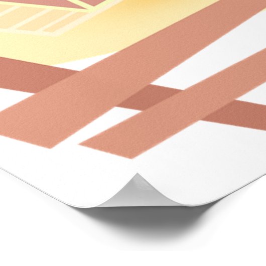 Leuk varken op Boerderij met schuur en hek Poster (Hoek)