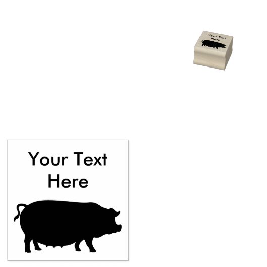 Leuk varken rubber stempels (Gestempeld)